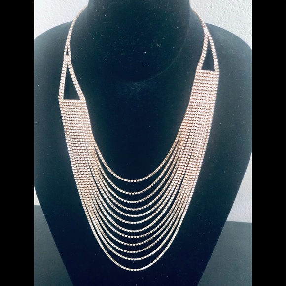Jewelry - Spectacular hand set rhinestone necklace NWT